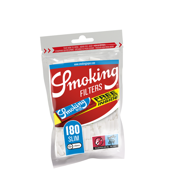 SMOKING CLAS SLIM FILTERS 180 + LIBRITO BLUE