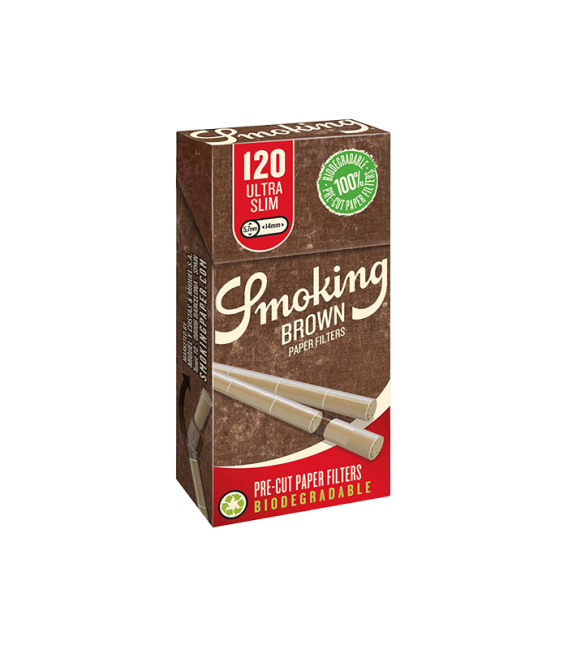 Brown Pop-a-Tip Ultra Slim Filters