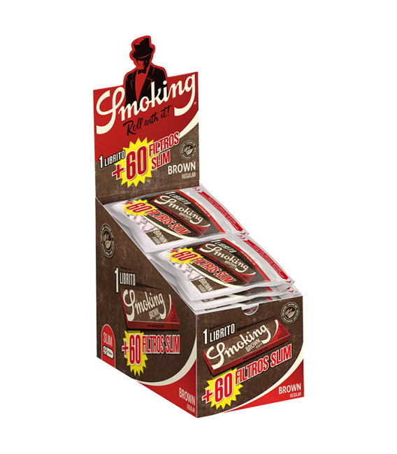 SMOKING REGULAR BROWN + 60 BROWN SLIM FILTERS