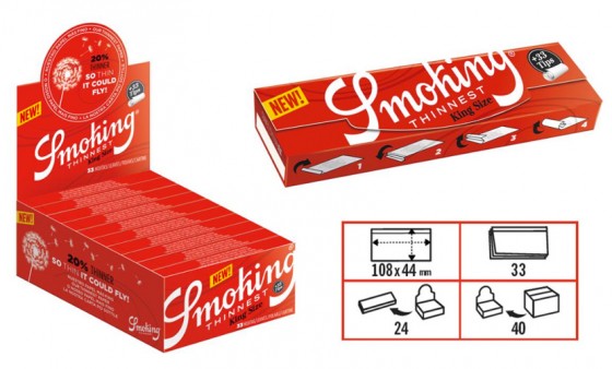 Smoking King Size Thinnest + Tips